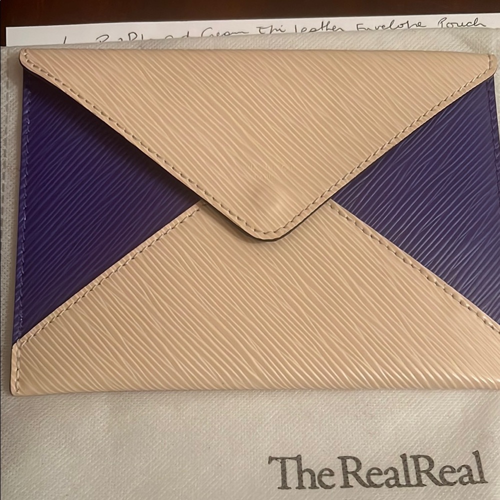 Louis Vuitton Beige and Purple Envelope Pouch